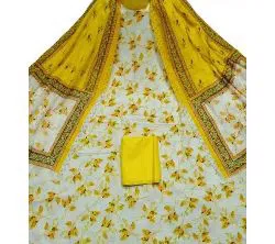 Unstitched Block Printed Cotton 3 piece 
