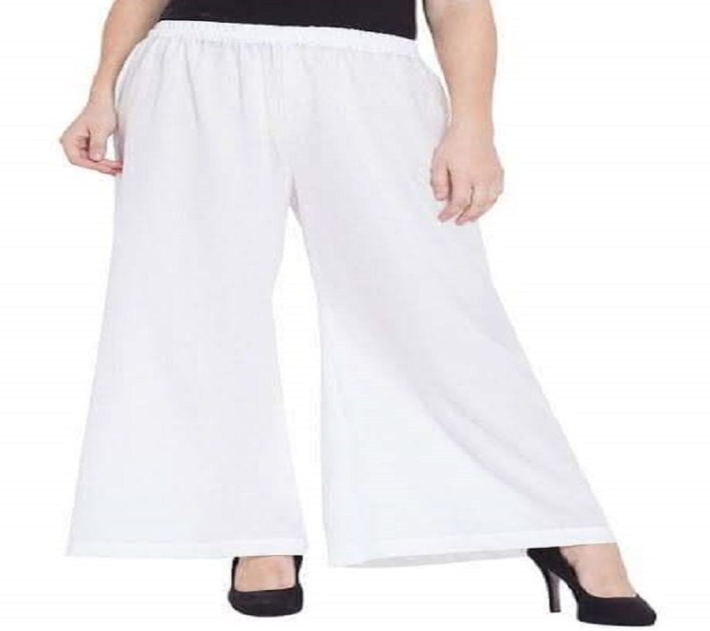 Straight plain চায়না লিনেন পালাজ্জো ফর উইমেন Solid Skirt Palazzo for ladies বাংলাদেশ - 1177272