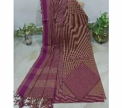 Hand-loom Cotton Three Piece (Purple)
