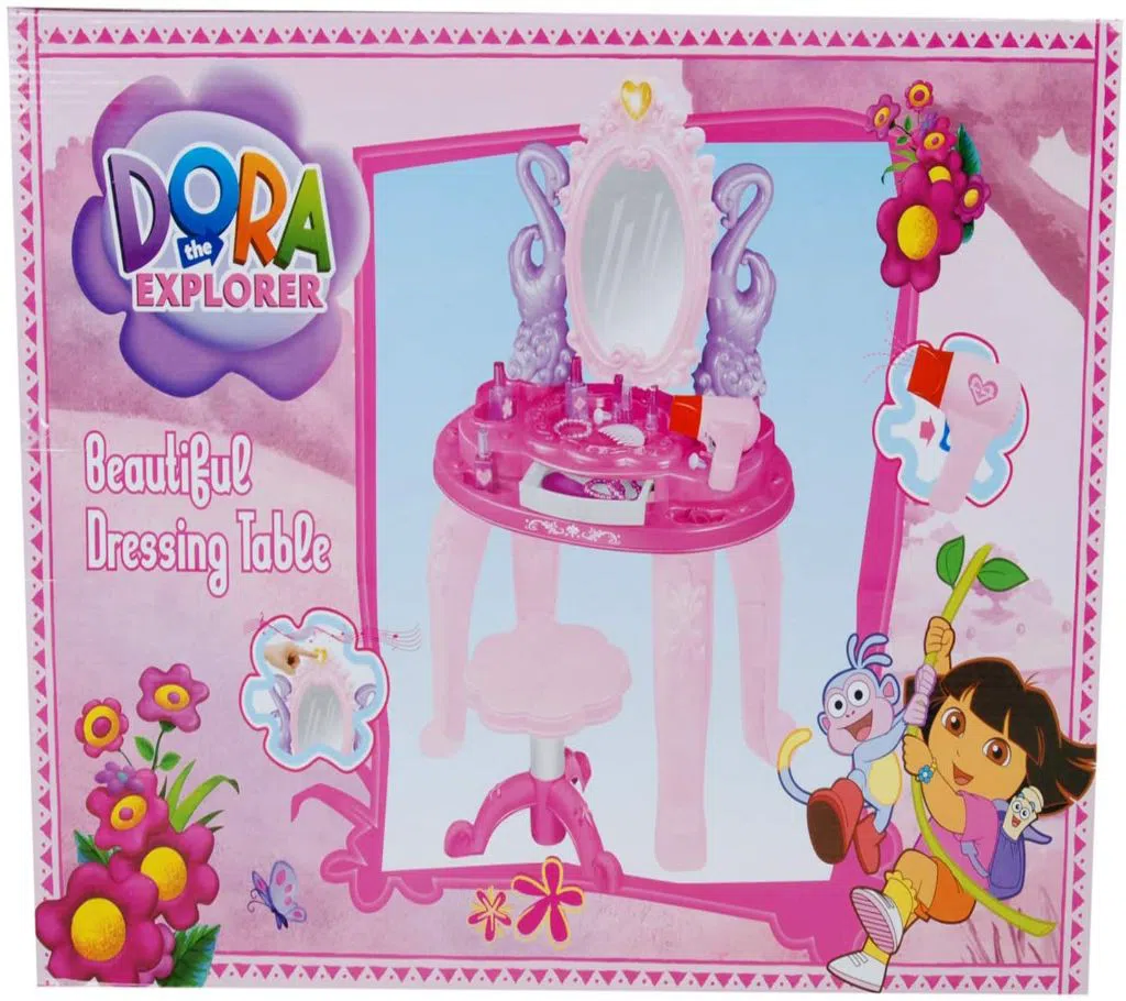 Dora Beautiful Dressing Table Toyshine Girls Pretend Play Luxurious Dresser Dressing Table