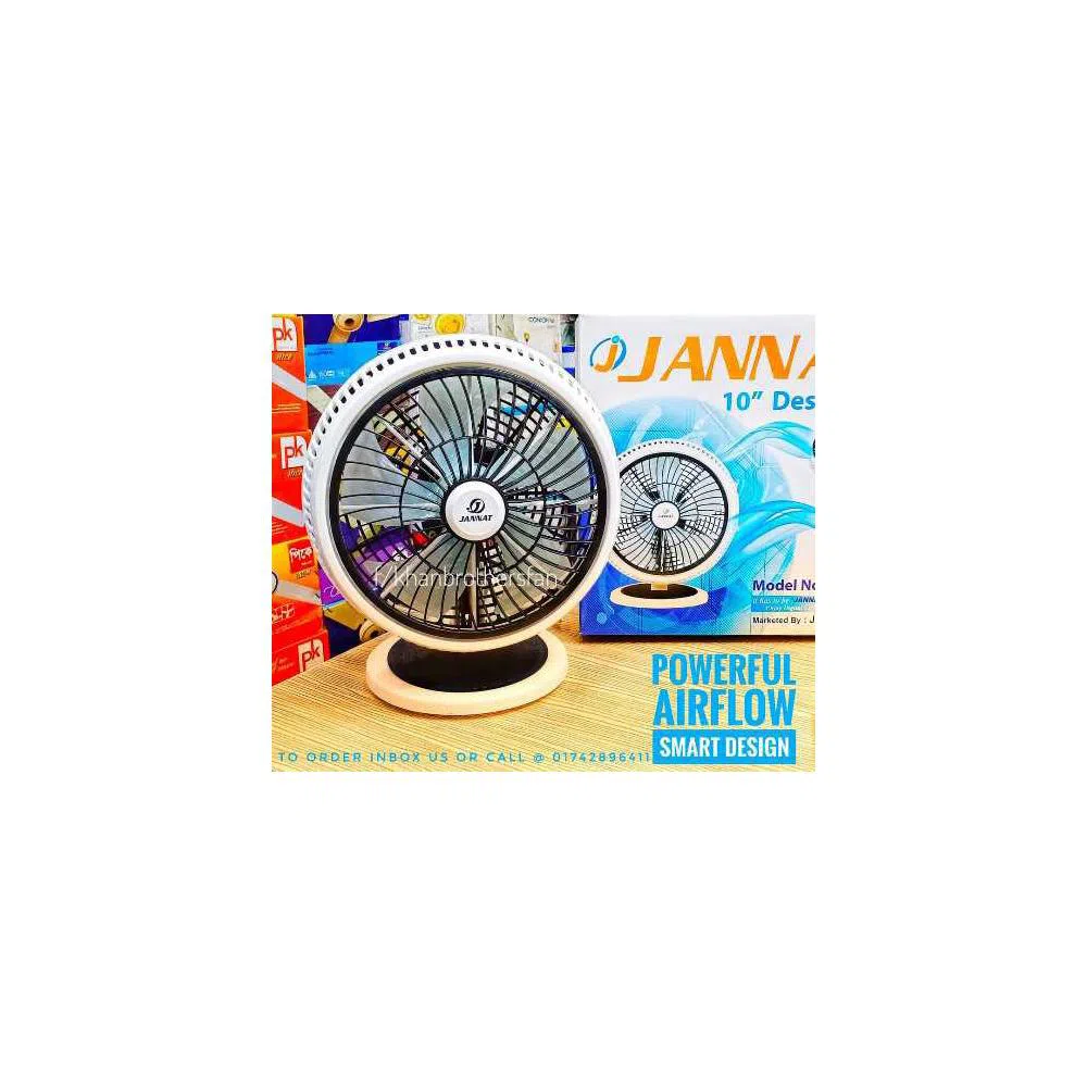 Jannat high speed fan, size: 10inch, 01 Years Replacement guaranty