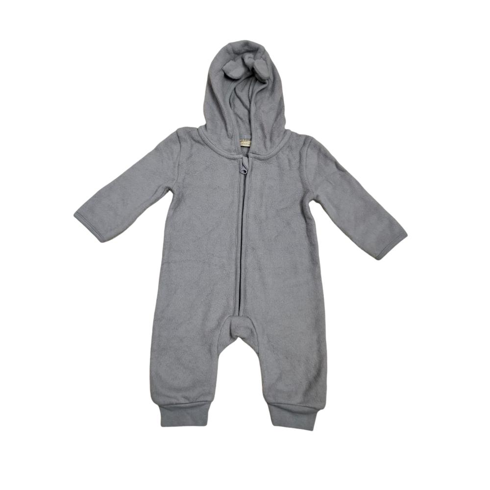 Kids Winter Zipper Romper Hoodie
