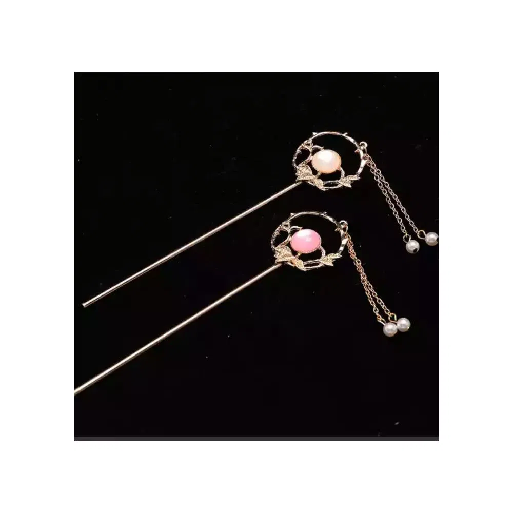 Women Girls Hair stick/Hair pin with Pearl Tassle Chain by
