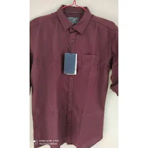 Casual Solid Maroon Shirt for Men
