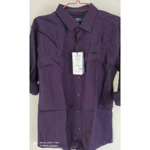 Casual Solid Purple Shirt for Men