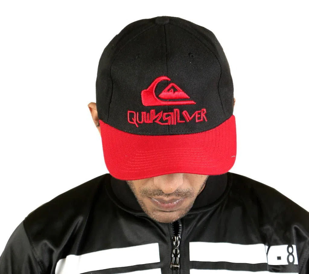 Cotton DJ Cap for Men - Red & Black