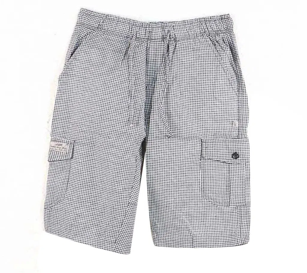 Check Cotton Shorts for Man