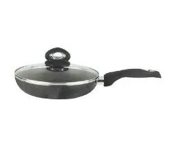Non Stick Frying pan with Cover 26 cm - Black