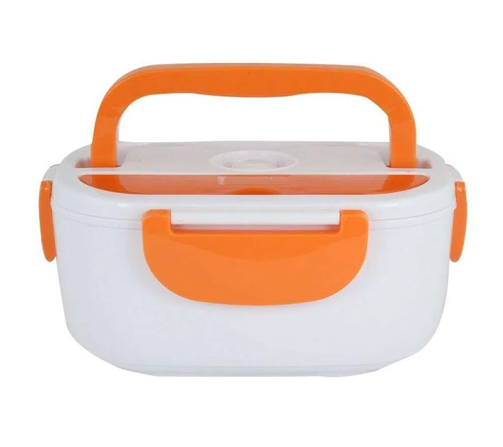 Electric Heating Lunch Box - White and Orange