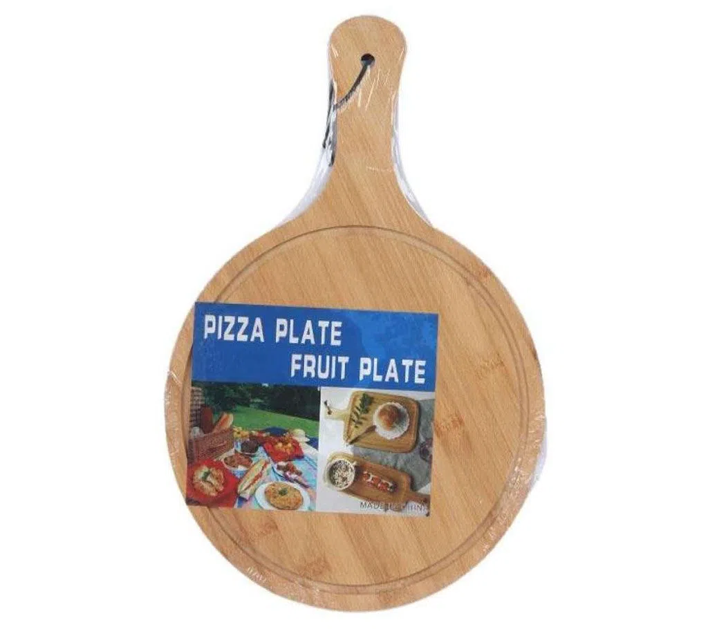 9 Inch Wooden Pizza Platter - Brown