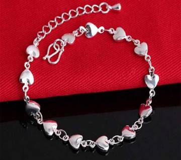 Heart shape Silver Plated Bracelet