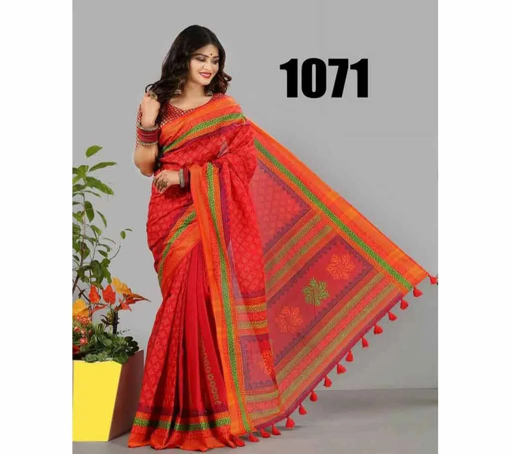 Pure Cotton Saree with Hand Block Pc-01     