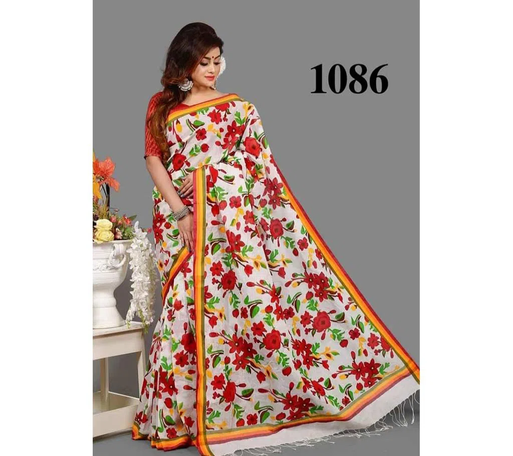 Pure Cotton Saree with Hand Block