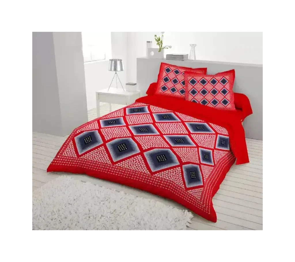 cotton Bed Sheet With 2 Pillow cover  