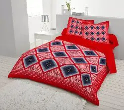 cotton Bed Sheet With 2 Pillow cover  