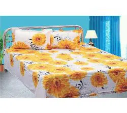 King Size Cotton Bed Sheet and Pillow Cover Set