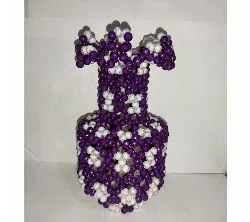 Hand Made Puti flower top-Purple 