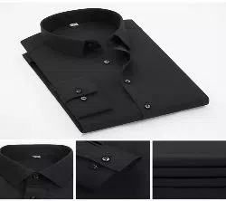 Black Color Long Sleeve Casual Shirt for Men