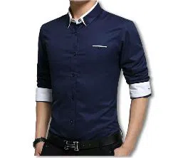 Navy Blue Long Sleeve casual Shirt/ Casual Shirt
