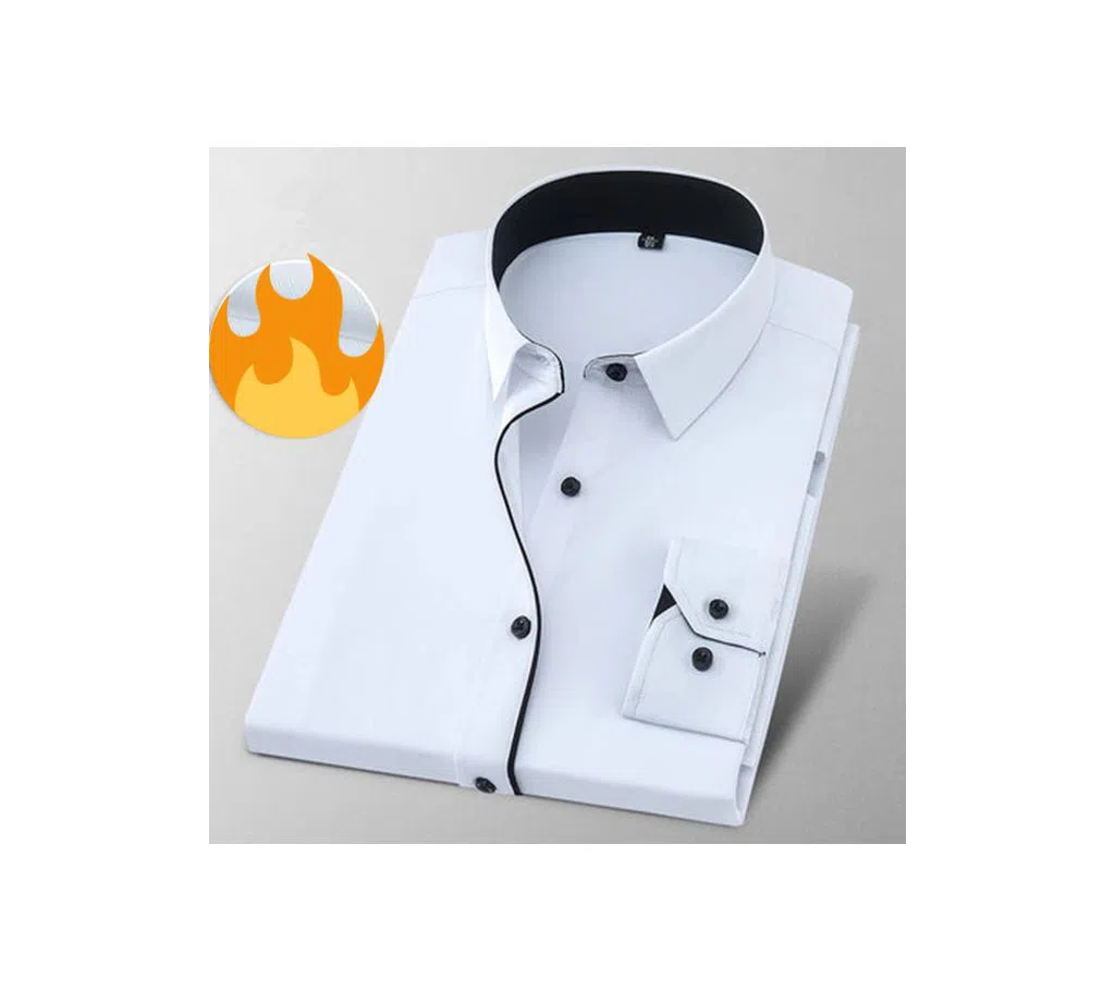   Long Sleeve White color casual shirt for men