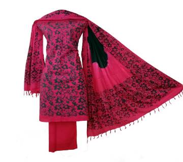 Mom Batik three piece unstiched women deshi dress shalwar kameez