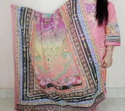 Malhar coton ornar dress  unstitched slawar kameez pink 