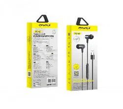 AWEI TC-2 Bass Sound Earphone In-Ear Sport Earphones With mic Headset For Xiaomi Huawei Type-C Phone