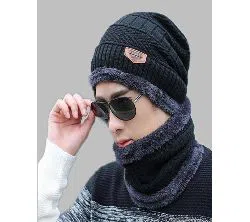 Winter cap with neck warm (black 4)