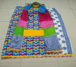 Unstitched Cotton Salwar Kamiz 3pcs  multi color 