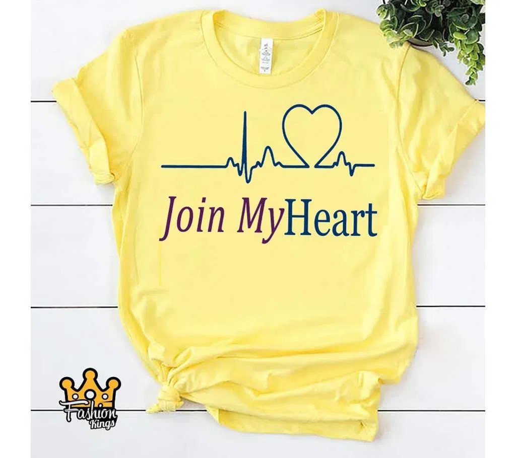 Join My Heart Half Sleeve T-Shirt For Men