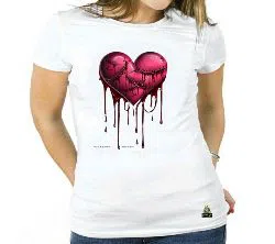 Ladies Half Sleeve T-shirt Bleeding Love