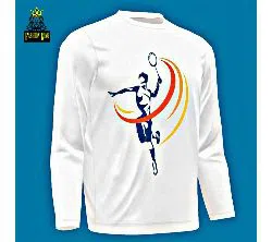 Badminton Mens Full Sleeve T-Shirt