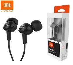 Wired JBL C100SI In-Ear Headphones with Mic (Black)