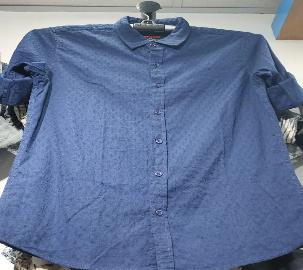 full sleeve casual shirt for men-blue 