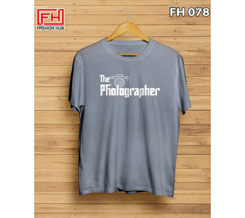 FH078(The Photographer) Unisex Half Sleeve T-Shirt - Ash