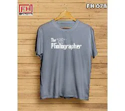 FH078(The Photographer) Unisex Half Sleeve T-Shirt - Ash