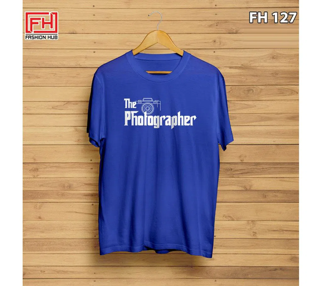 FH127(The Photographer) Unisex Half Sleeve T-Shirt - Royal Blue