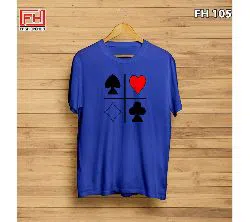 FH105(Heart) Unisex Half Sleeve T-Shirt - Royal Blue