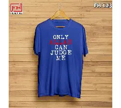 FH121-Only-Allah-Can-Judge-Me Unisex Half Sleeve T-Shirt - Royal Blue