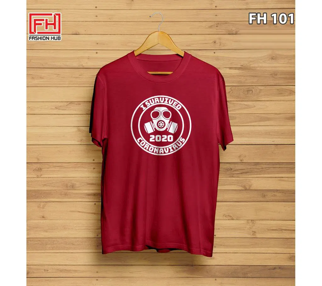 FH101-Coronavirus Unisex Half Sleeve T-Shirt - Maroon