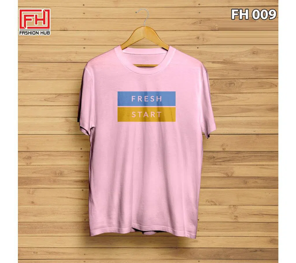FH009-Fresh-Start Unisex Half Sleeve T-Shirt - Pink