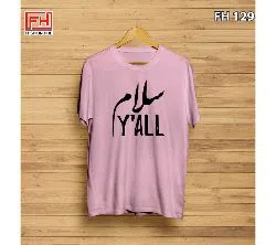FH129(Salam You All) Unisex Half Sleeve T-Shirt - Pink