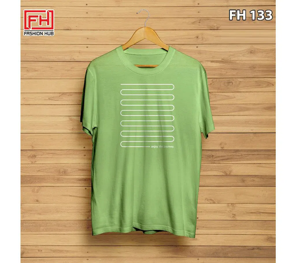 FN133(Enjoy The Life) Unisex Half Sleeve T-Shirt - Olive
