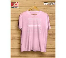 FN134(Enjoy The Life) Unisex Half Sleeve T-Shirt - Pink