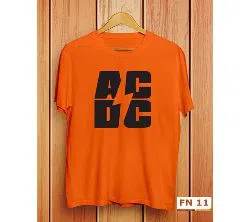 ACDC Orange Mens Half Sleeve T-Shirt