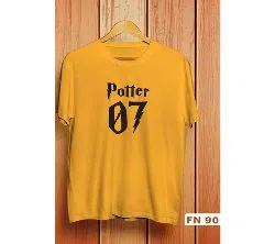 Potter 07 Yellow Mens Half Sleeve T-Shirt