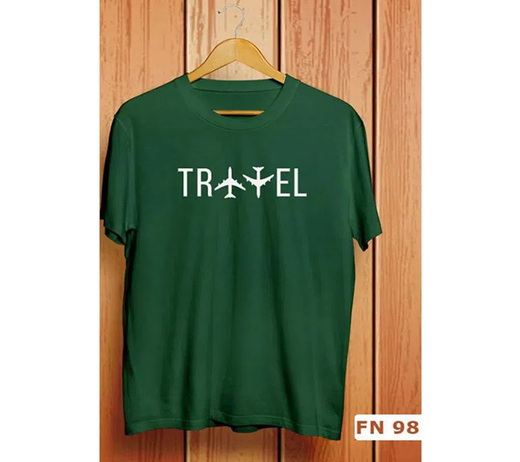 Travel Bottle Green Mens Half Sleeve T-Shirt