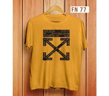 Do Not Cross The Line Menz Half Sleeve T-Shirt-01