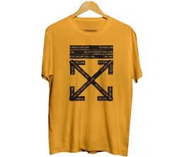 Do Not Cross The Line Menz Half Sleeve T-Shirt-01
