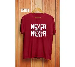 Never Rest Never Rust Mens Half Sleeve T-Shirt